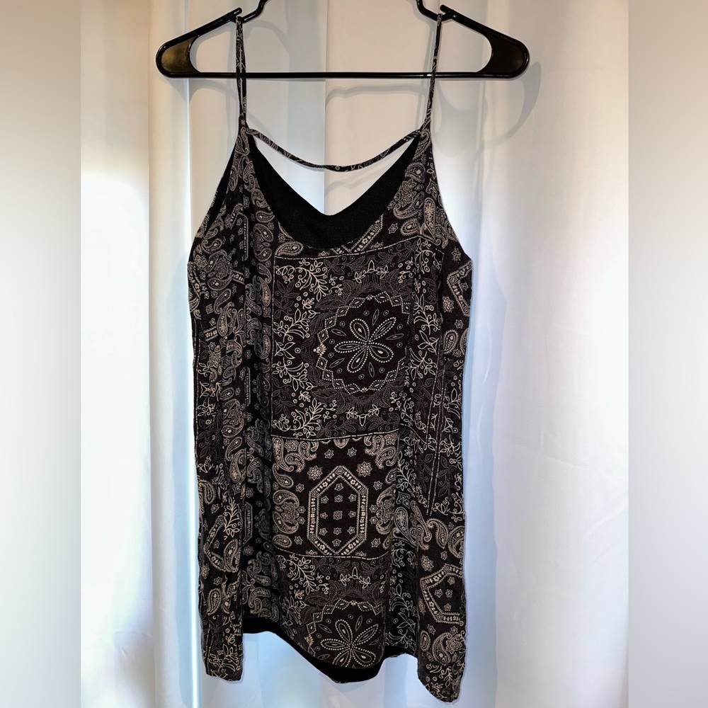 Black and white paisley dress